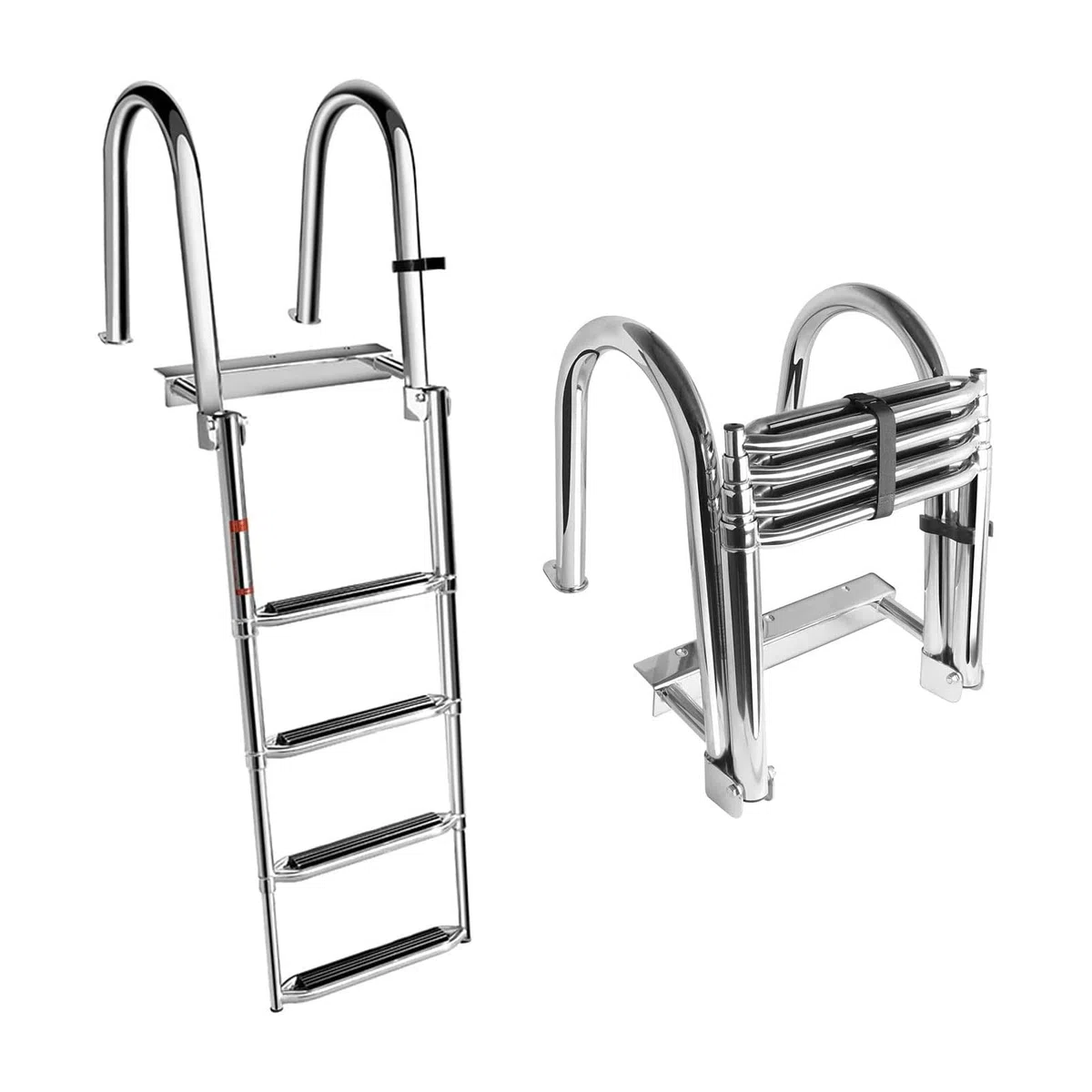 Escalera De Baño Escalera De Piscina De Barco Escalera De Piscina De 4 Escalones De Acero Inoxidable con Escalones Antideslizantes para Cubierta De Yate Pasarela De Piscina Capacidad 200 Kg