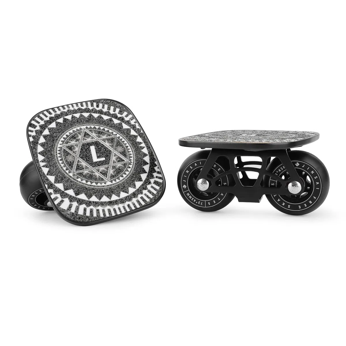 FreeSkates - Patines portátiles de Carretera, con Cubierta de aleación de Aluminio Antideslizante, patineta Dividida con Ruedas de Poliuretano de Gama Alta