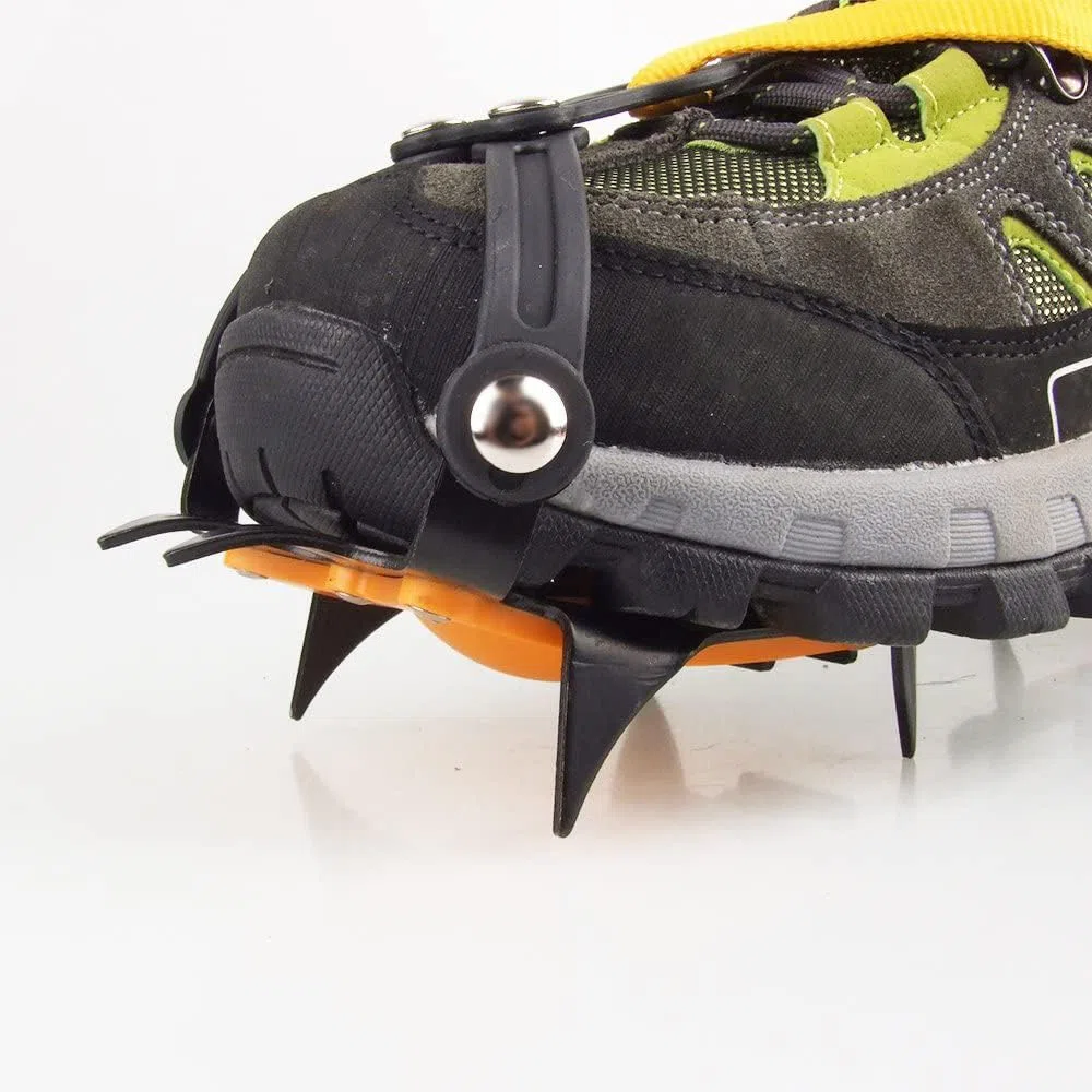 Namvo 10 Dientes Viene con Snowboard Cadena de Soldadura Crampons de Acero Inoxidable Esquí al Aire Libre Hielo Caminata Escalada Longitud Ajustable