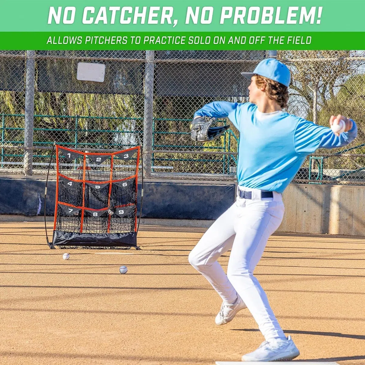 Baseball Pitching Target Nets, Portable Hitting Target Net, Professional Practice Tool & Trainer Accessory for Kids & Adults, 78,74 x 106,68 x 124,46 cm, Heavy Duty