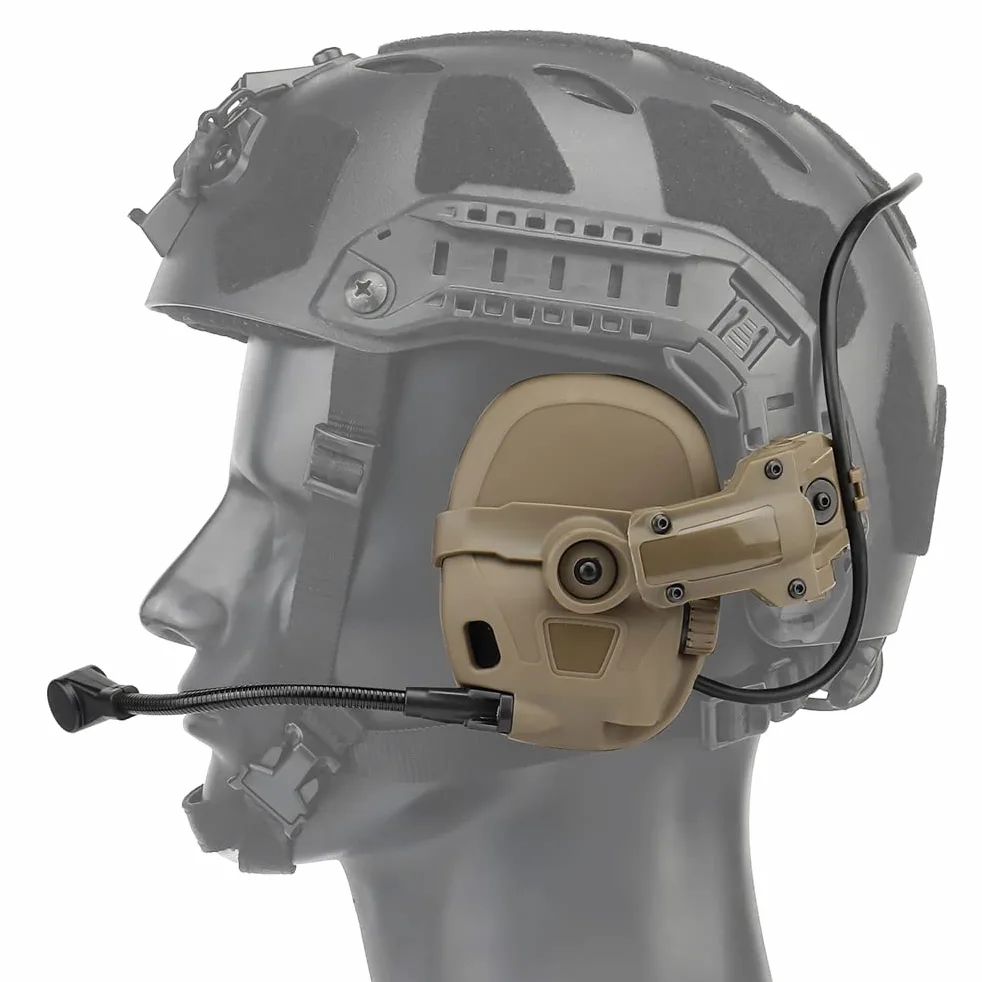ACEXIER Auriculares Tácticos Militares Caza Tiro Reducción de Ruido Auriculares para Ops Core ARC y Wendy M-LOK Casco Montado en la Cabeza Doble Uso