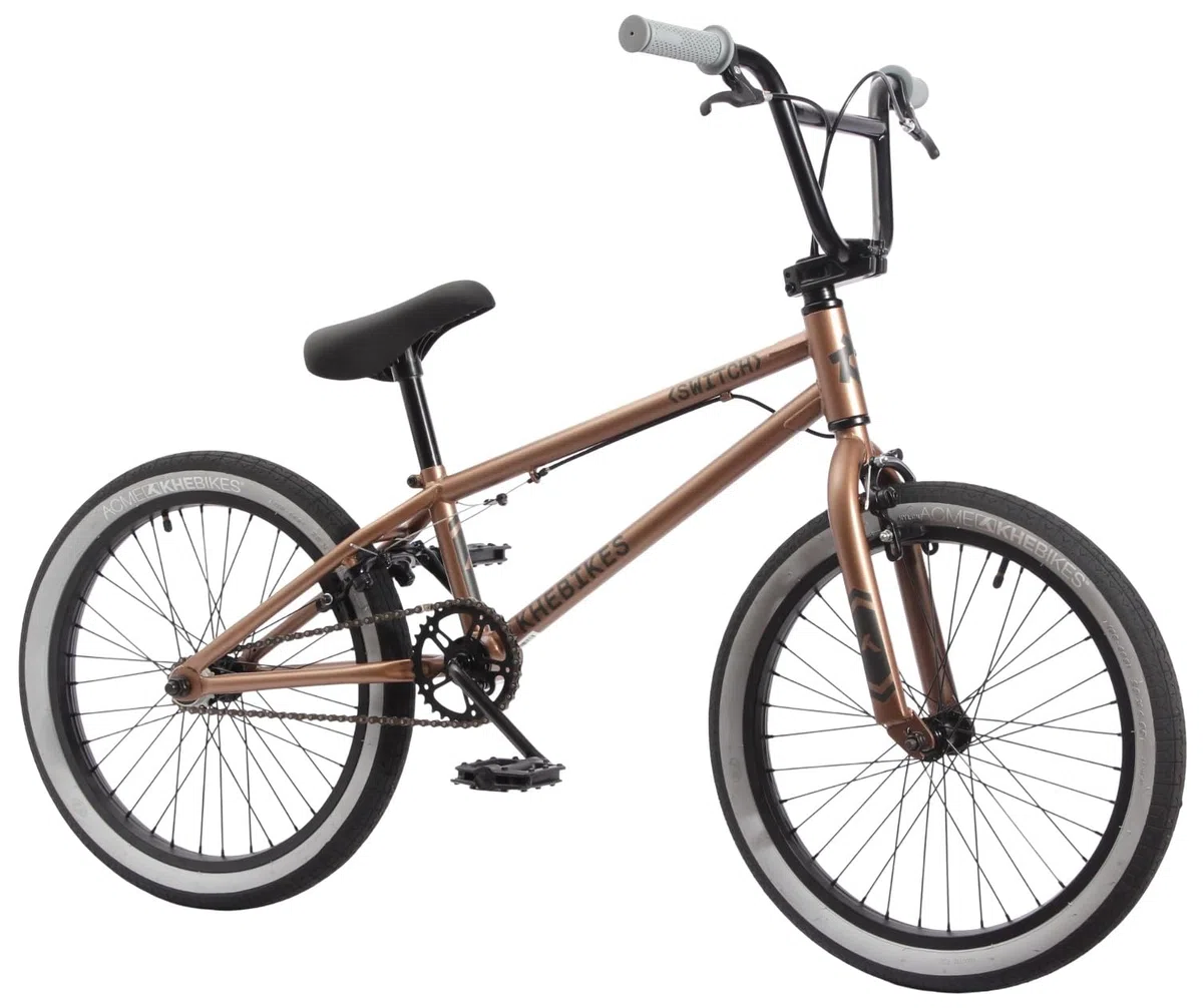 Bicicleta BMX KHE Switch de 20 pulgadas – 11,3 kg – Freestyle Flatland BMX para Street & Park – Tubo superior de 19" – 2025 – Bronce