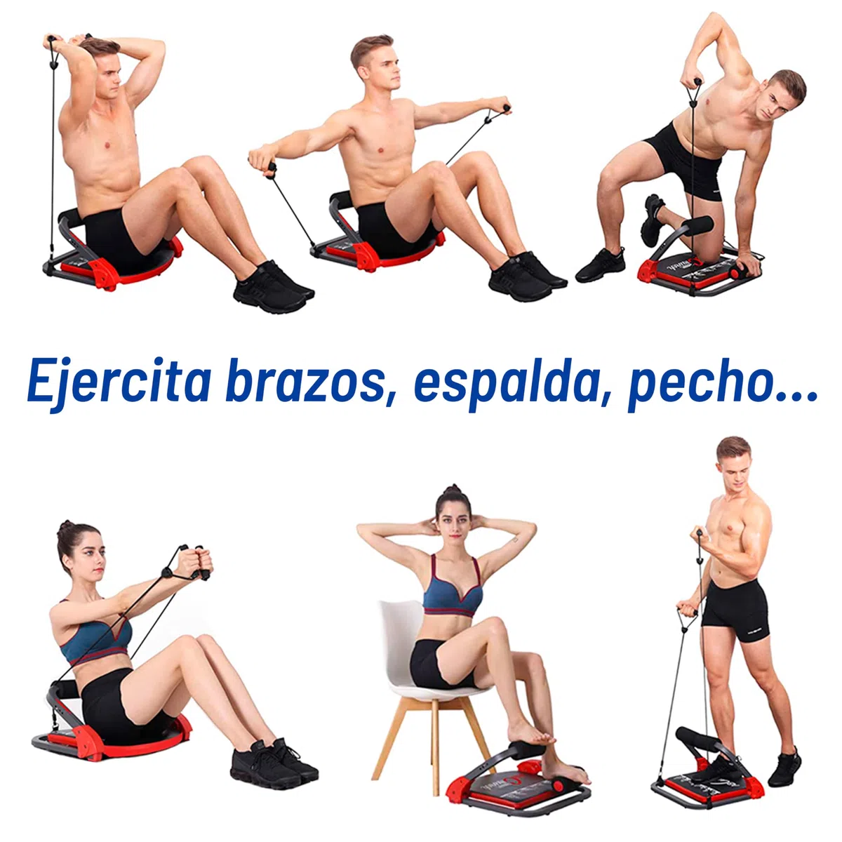 AB CRUNCH. Sistema de entrenamiento integral. Tonifica la musculatura, ayuda a perder peso y cuida tu salud. Para todos los niveles. Fácil, compacto, seguro y eficaz: resultados con 10 min al día