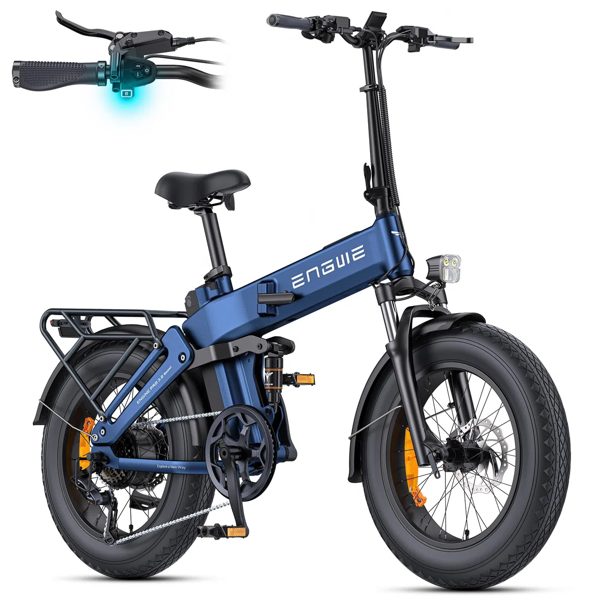 ENGWE Engine Pro 3.0 Boost Bicicleta Eléctrica Plegable | Carga Rápida en 2 horas, autonomía de hasta 130KM, Equipado con GPS y OTA, Sensor de par y Frenos Hidráulicos