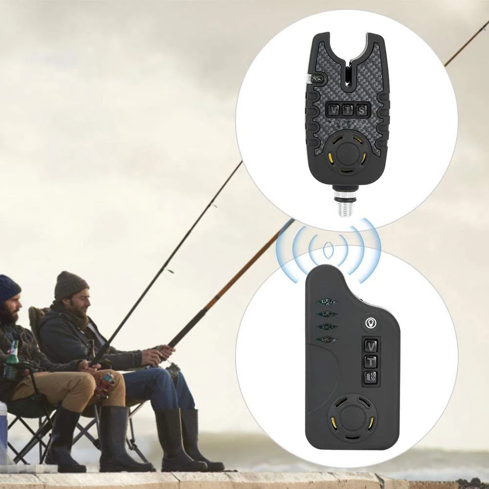 RiToEasysports Alarma de Pesca LED, indicador de Alarma de picadura de Pesca eléctrica ABS con Alerta de Sonido para Pesca Nocturna Diurna Otras Herramientas y Accesorios de Pesca