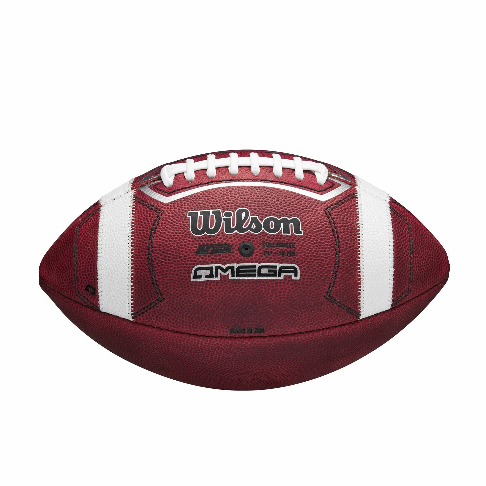 WILSON Omega - Balón de fútbol universitario oficial, tamaño oficial, color marrón