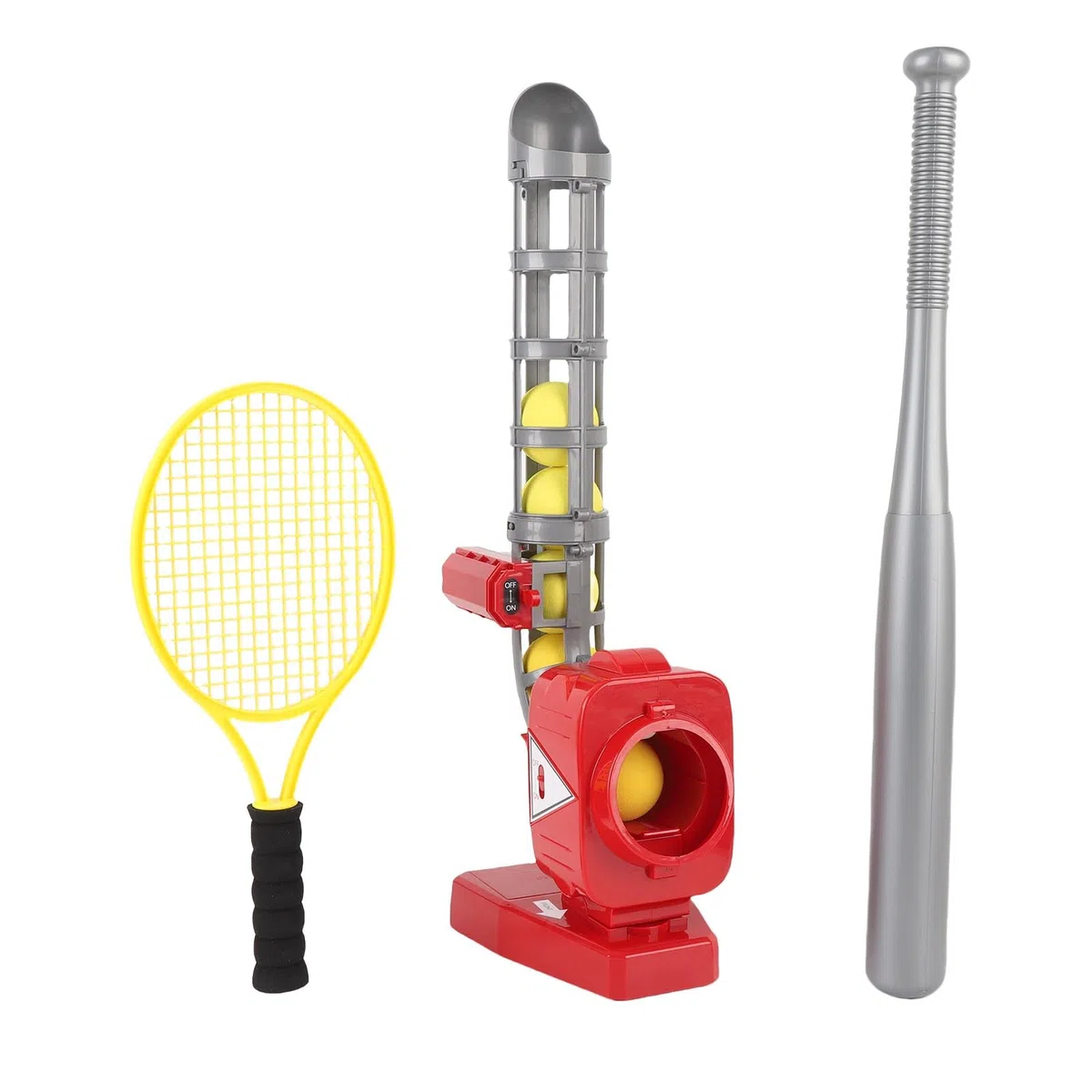 Juego de Lanzador de Tenis de Béisbol Automático con Raqueta de Murciélago para Equipo de Entrenamiento de Béisbol Juvenil