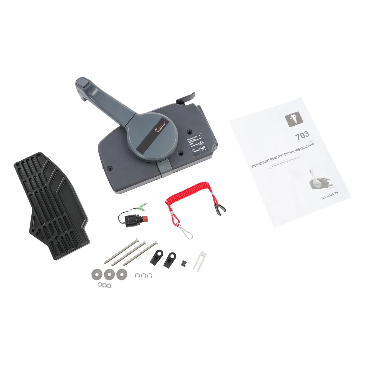 Caja de control remoto fuera de borda ligera, válvula de acelerador y control de palanca de gas con cuerda de seguridad, control preciso, para pequeños barcos de pesca, yates de recreo