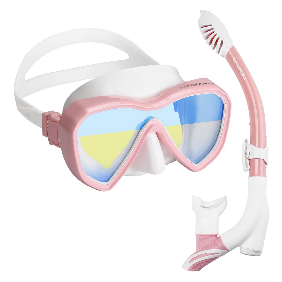 Gafas Buceo, Mascara Snorkel con Visión Panorámica Antivaho y Tubo Seco Antifugas, Equipo para Adultos y Jóvenes, Bolsa para Kit Incluida