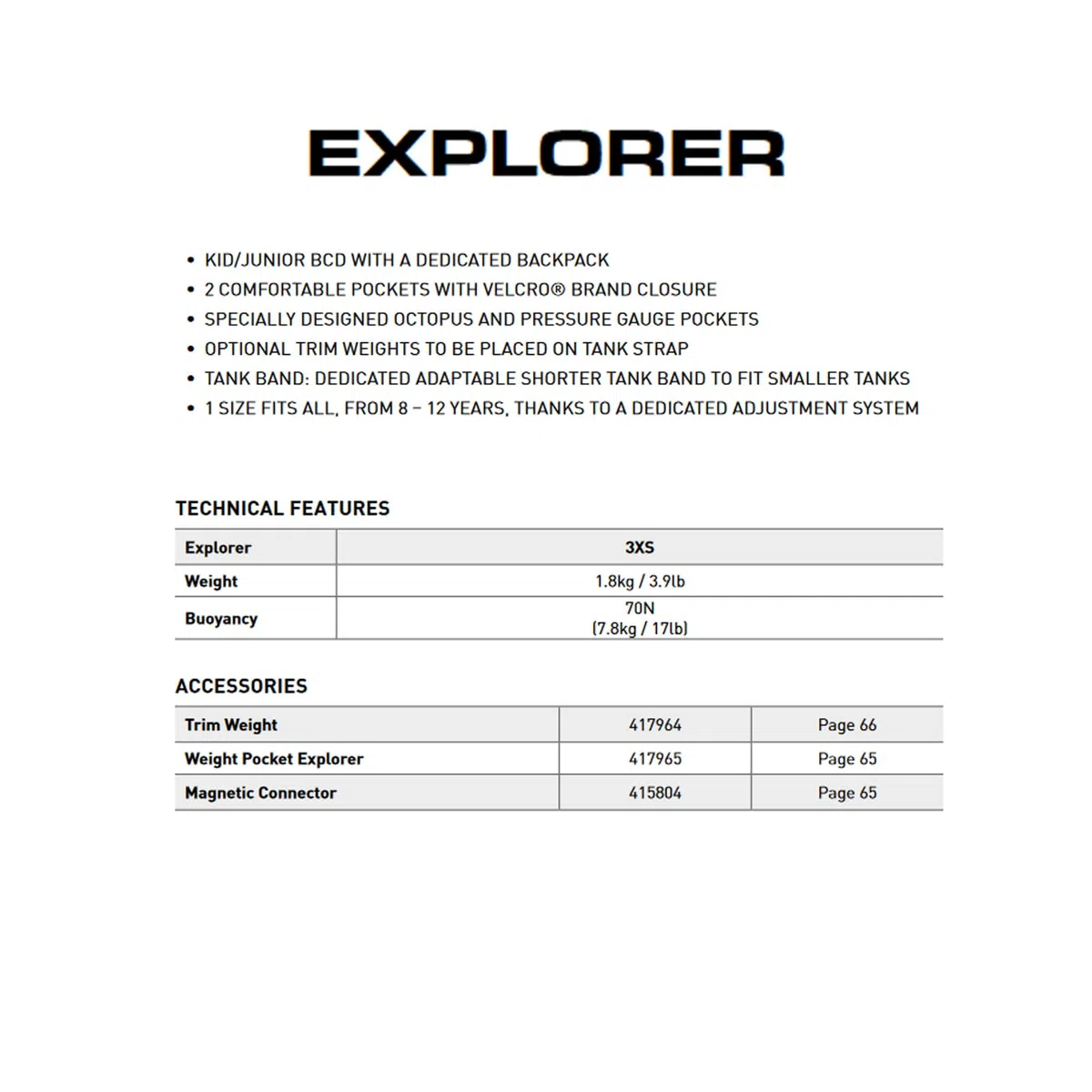 Mares - BCD Explorer de 8 a 12 años