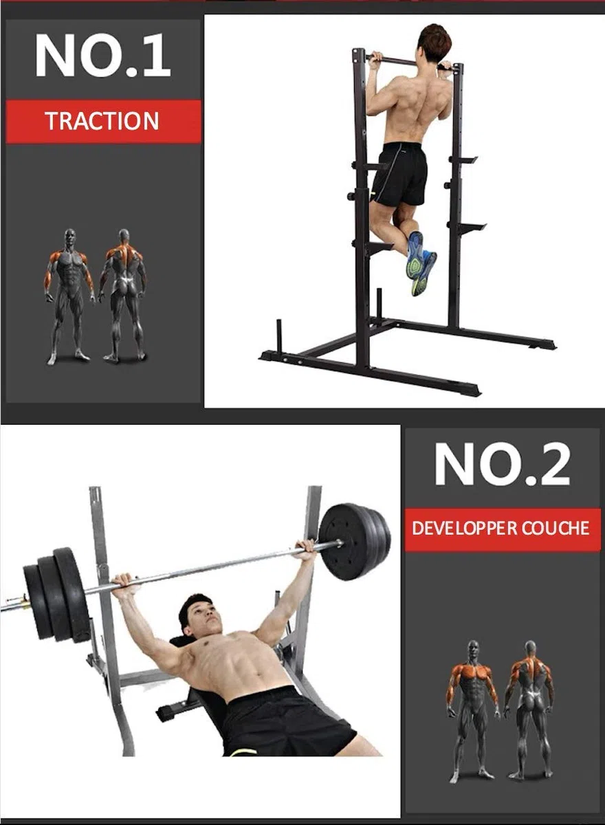 Pull Up Fitness - Multiestación, Negra