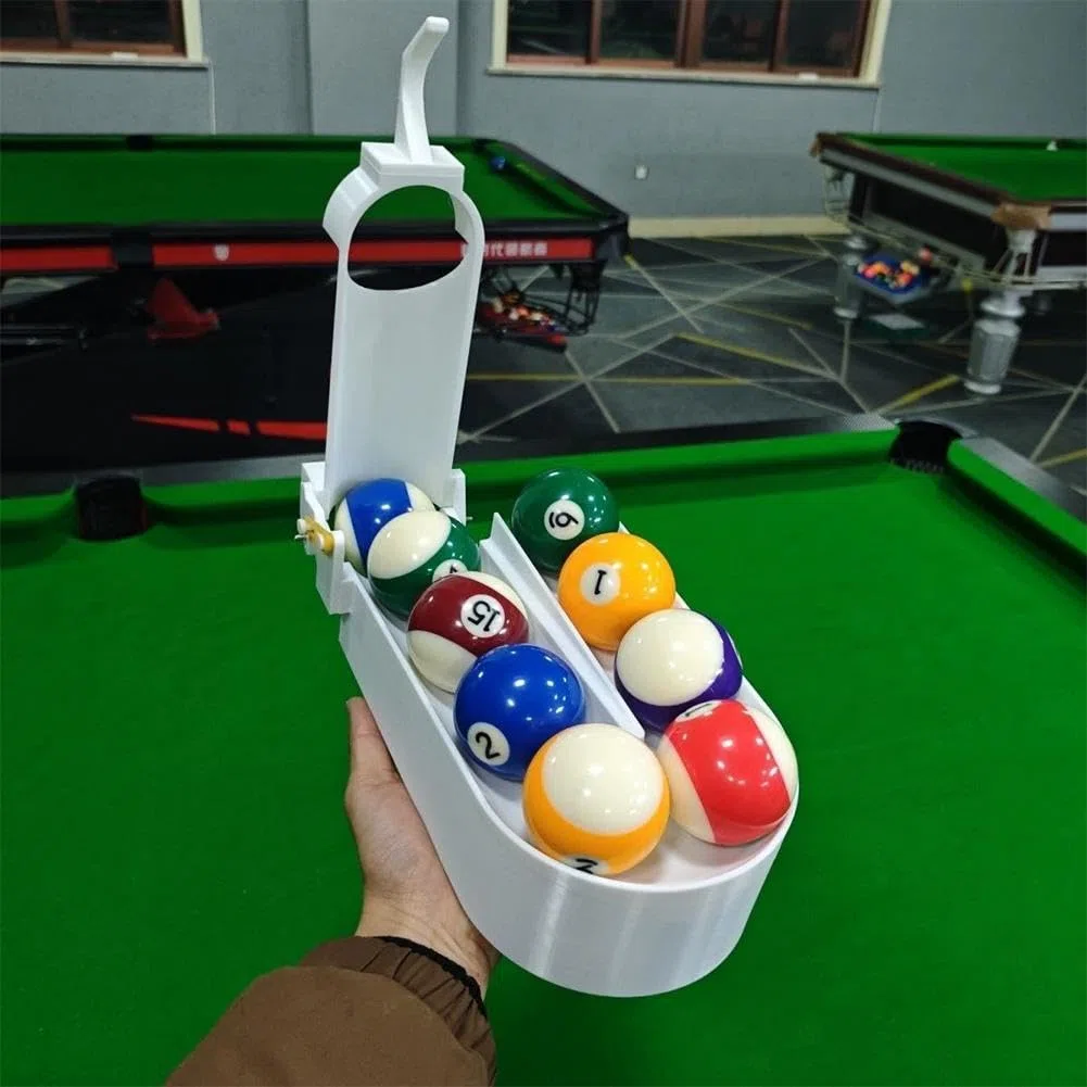 Estante de entrenamiento de billar y billar, máquina de entrenamiento manual para pelotas de billar, dispensador de punto fijo de una sola bola, mejora la precisión y el control de tacos, para