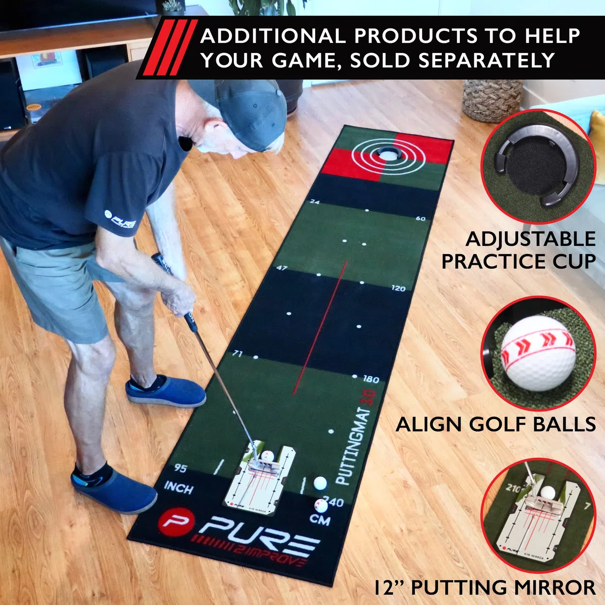 Pure2Improve Putting de Golf Esterilla, Unisex