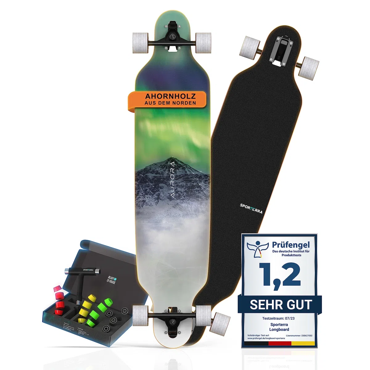 Longboard [oferta de verano] – Longboard adultos y jóvenes – Optimizado hasta el más mínimo detalle para aventuras inolvidables en la tabla larga