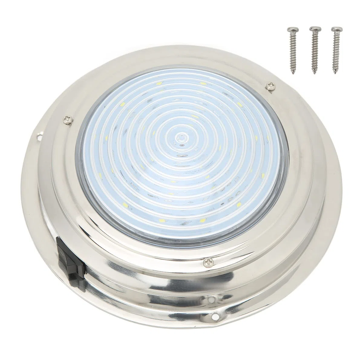Cryfokt Luces Interiores de Barcos Marinos, 6.5In LED RV Lights Boat Ip65 Cubierta Impermeable Luz de Cortesía con 8 Cuentas de Lámpara LED Luces de Techo LED para Baño de Caravana RV (Luz Blanca)