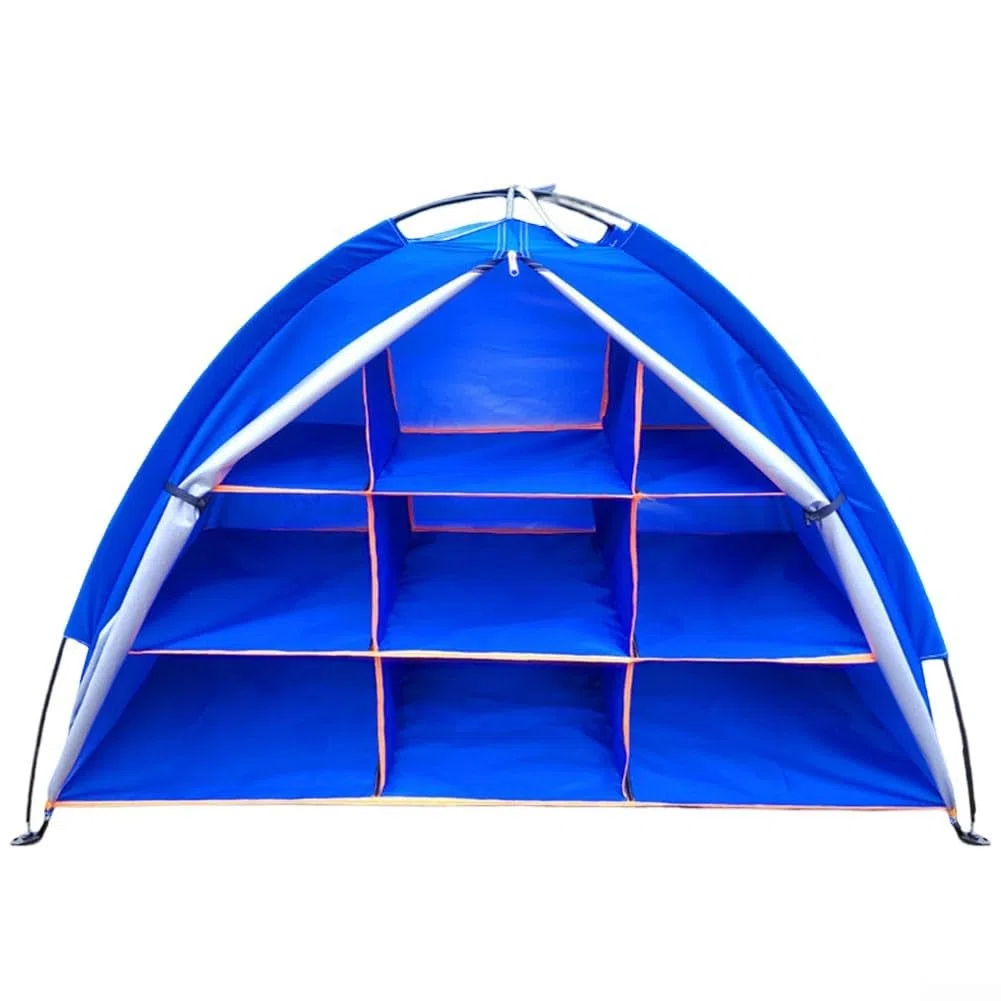 Zoegneer Tienda de almacenamiento al aire libre 9 estantes gabinete de camping portátil impermeable organizador para barbacoa picnic viaje parque zapatos almacenamiento hogar patio trasero 120 * 50 *