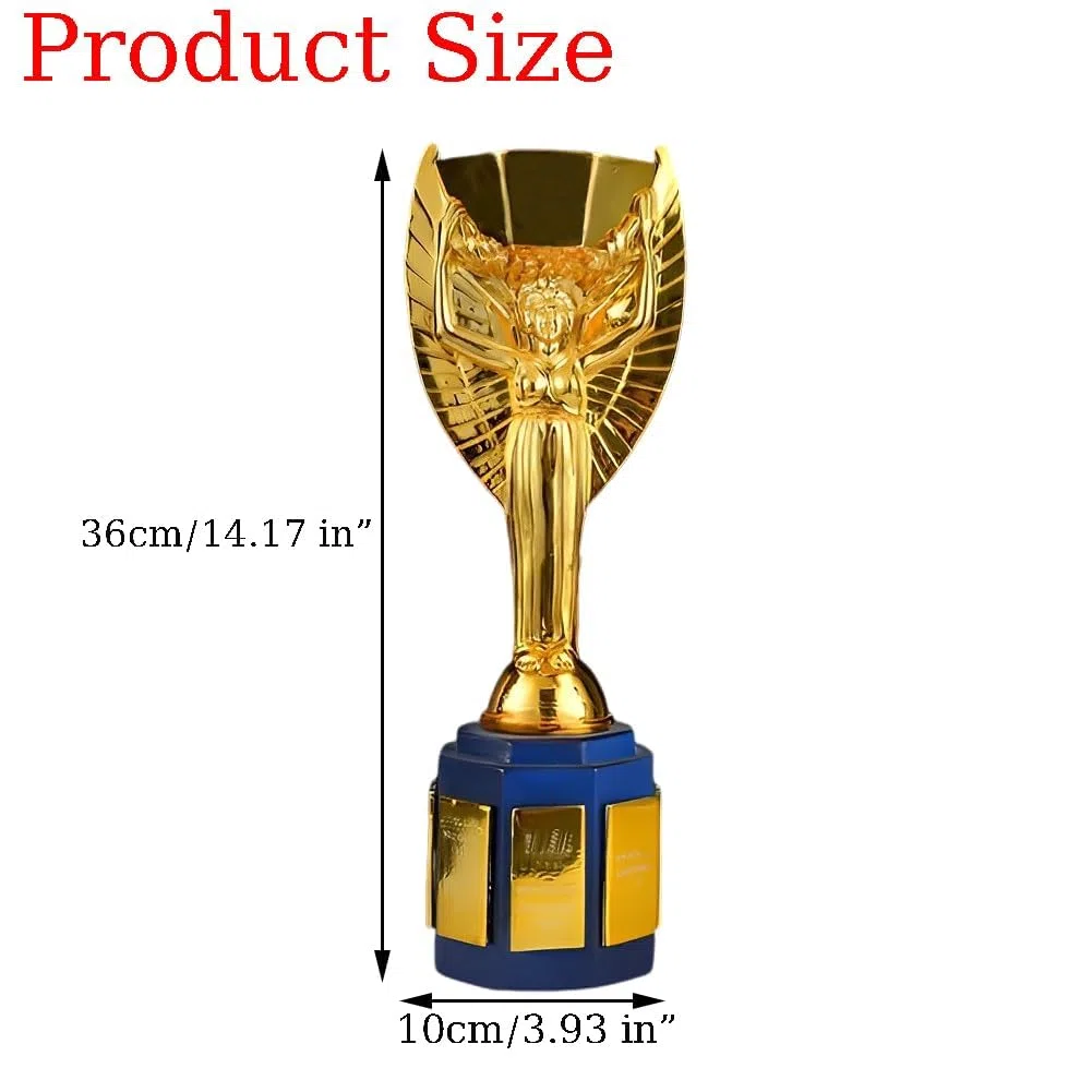 Trofeo Rimet réplica de trofeos de campeones de la Copa del Mundo Copas de Premio de tamaño Completo restauración 1:1 trofeos Recuerdos de fútbol ​​exhibición temática de Bar