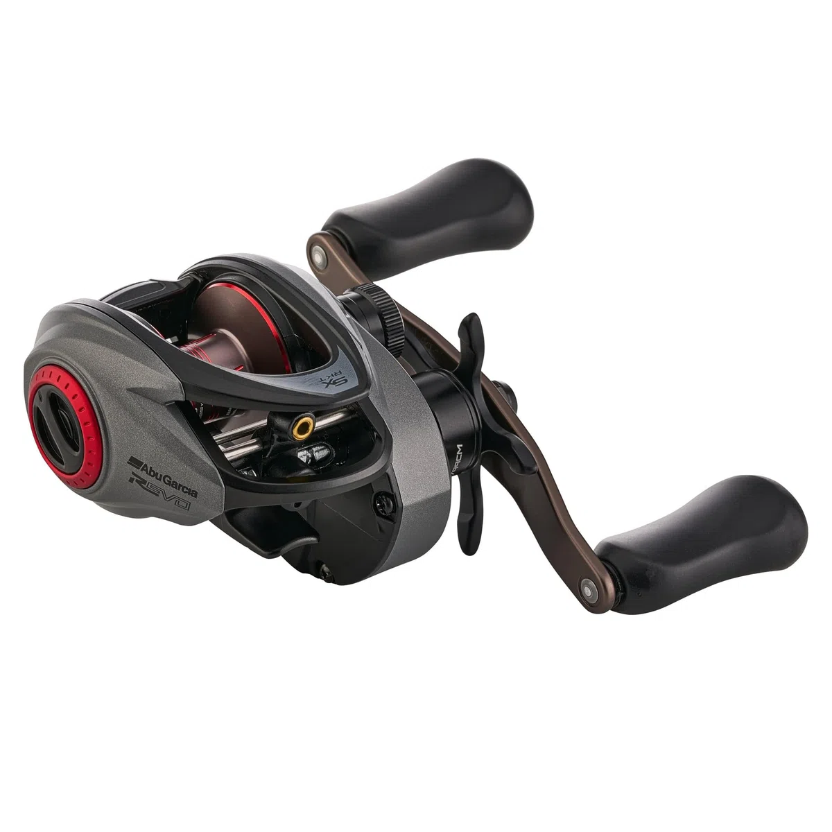 Abu Garcia Low Profile Baitcast Reel, Carretes de perfil bajo Revo SX Rocket, Pesca de depredadores, Pescador de agua dulce, Perca, Lucio, Zander, Negro, Robusto y ligero 10+1 Rodamientos, Perfil bajo