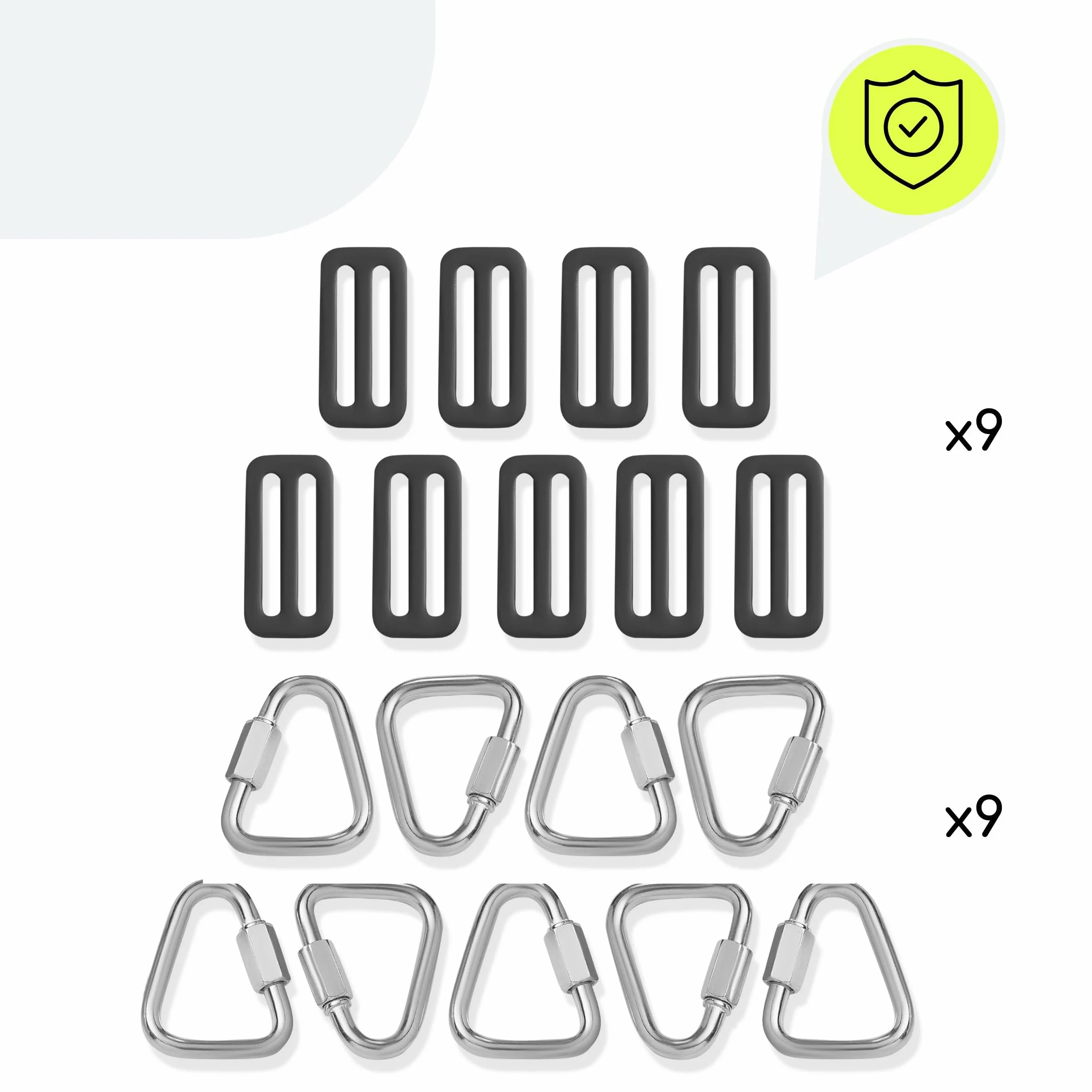 HyperMotion Juego de trayectoria de obstáculos Ninja para niños - 7 obstáculos con ruedas de mono puños y varillas - capacidad de carga hasta 113 kg - para jardín - juego de movimiento al aire libre