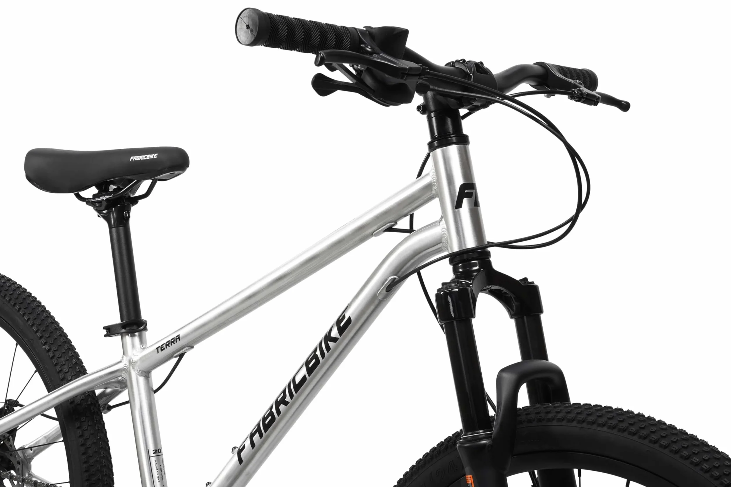 FabricBike Terra - Bicicleta de montaña de Aluminio 24 Pulgadas para niños de 8, 9, 10 y 11 años, Bicicleta MTB, Freno de Disco, Cambio de 7 velocidades, Suspensión Delantera.