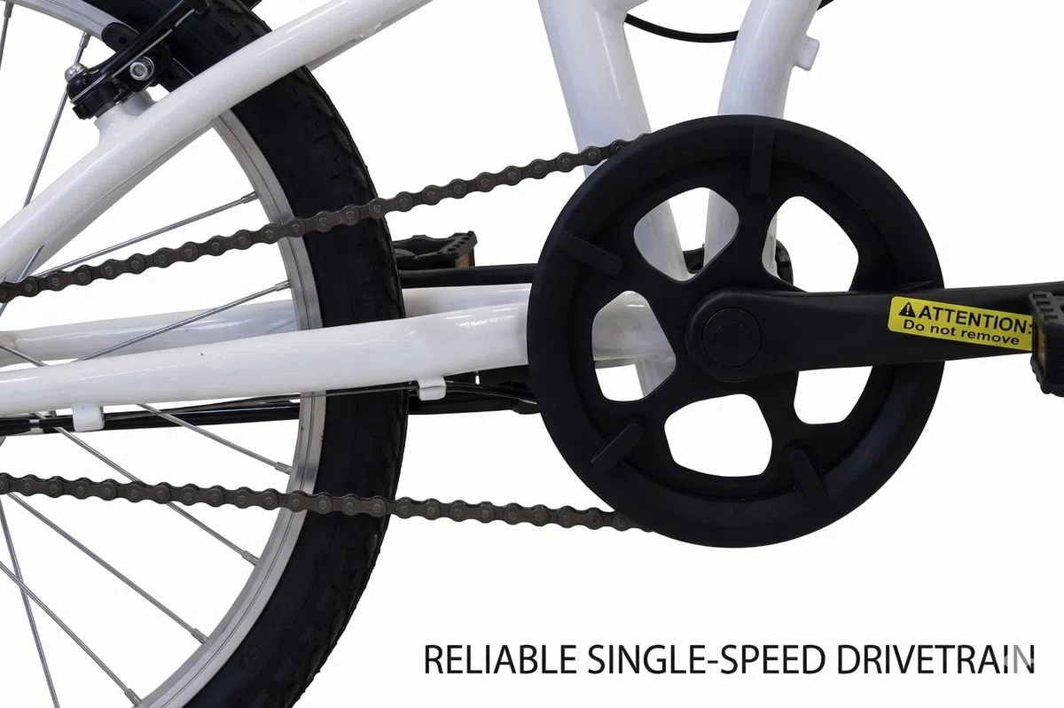 Nilox, Bike X0, Bicicleta Plegable Adulto, Fácil de Transportar, Diseño Moderno con Cuadro de Acero Opaco y Ruedas de Aluminio de 20'', Bicicleta Adulto Ligera de 12 kg, Blanca