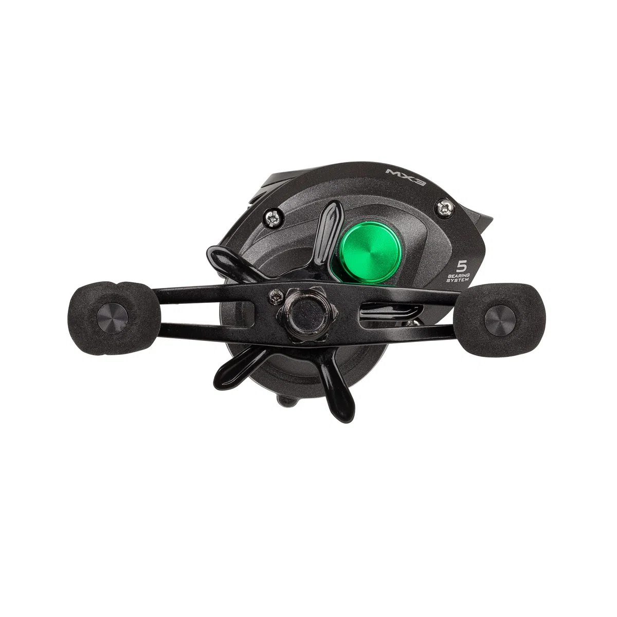 Mitchell MX3 Baitcaster Fishing Reel - Strong Super Smooth Baitcaster Reels with Centrifugal Braking System and 4 + 1 Anti-Corrosion Ball Bearings For Fishing For Pike, Perch, Zander Black/Green LP
