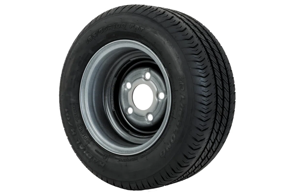 UNITRAILER Rueda Completa para Remolque Pesado 195/55 R10C con Llanta de Acero 6Jx10 5x112 ET-4, Neumático Reforzado LINGLONG de 750 kg para Plataformas y Caravanas