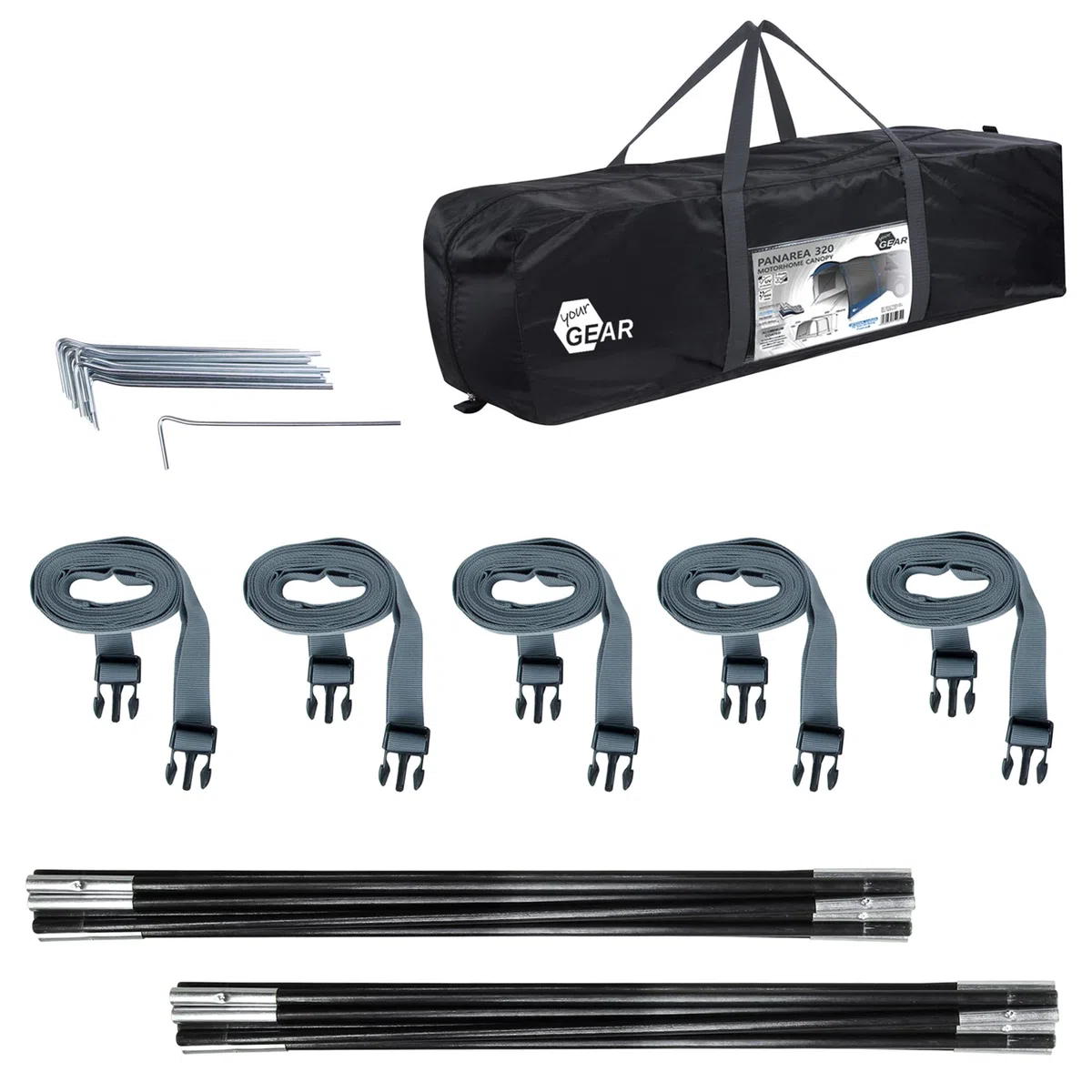 your GEAR Panarea 320 - Toldo para autobuses, furgonetas, autocaravanas UV 50+, toldo impermeable