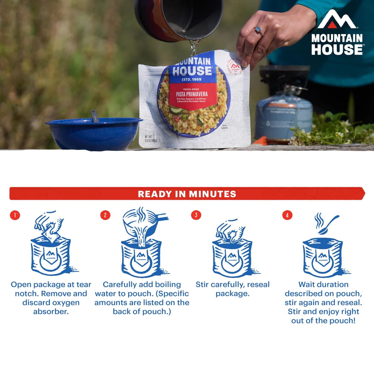 Mountain House Adventure Weekender Kit | Comida liofilizada para acampar y mochileros | 12 porciones