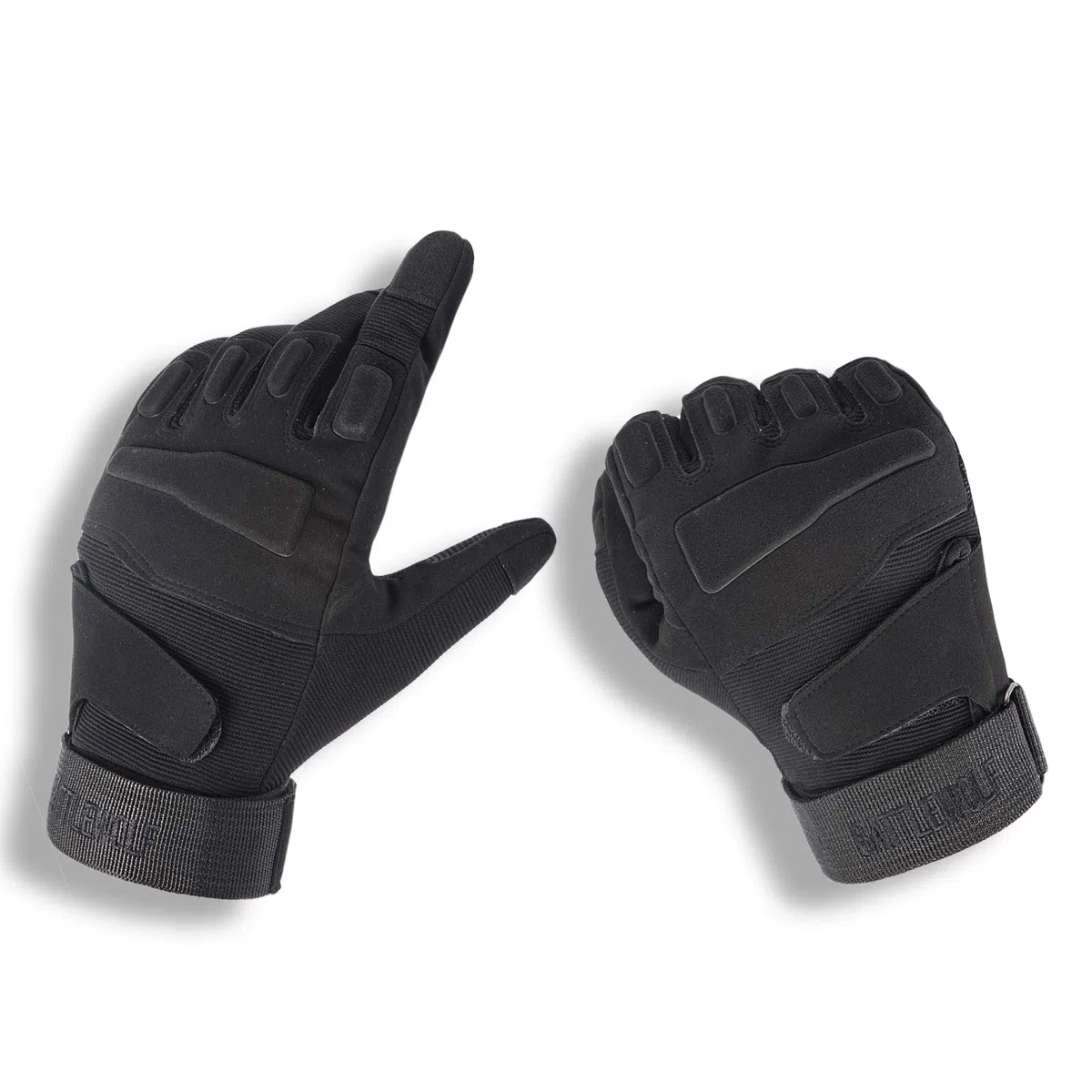 Guantes Militares tácticos para los Hombres, Dedo Completo Duro nudillo Guantes para la Caza de la Motocicleta Airsoft Paintball Protección de los Deportes de Trabajo Pesado,Negro,XL
