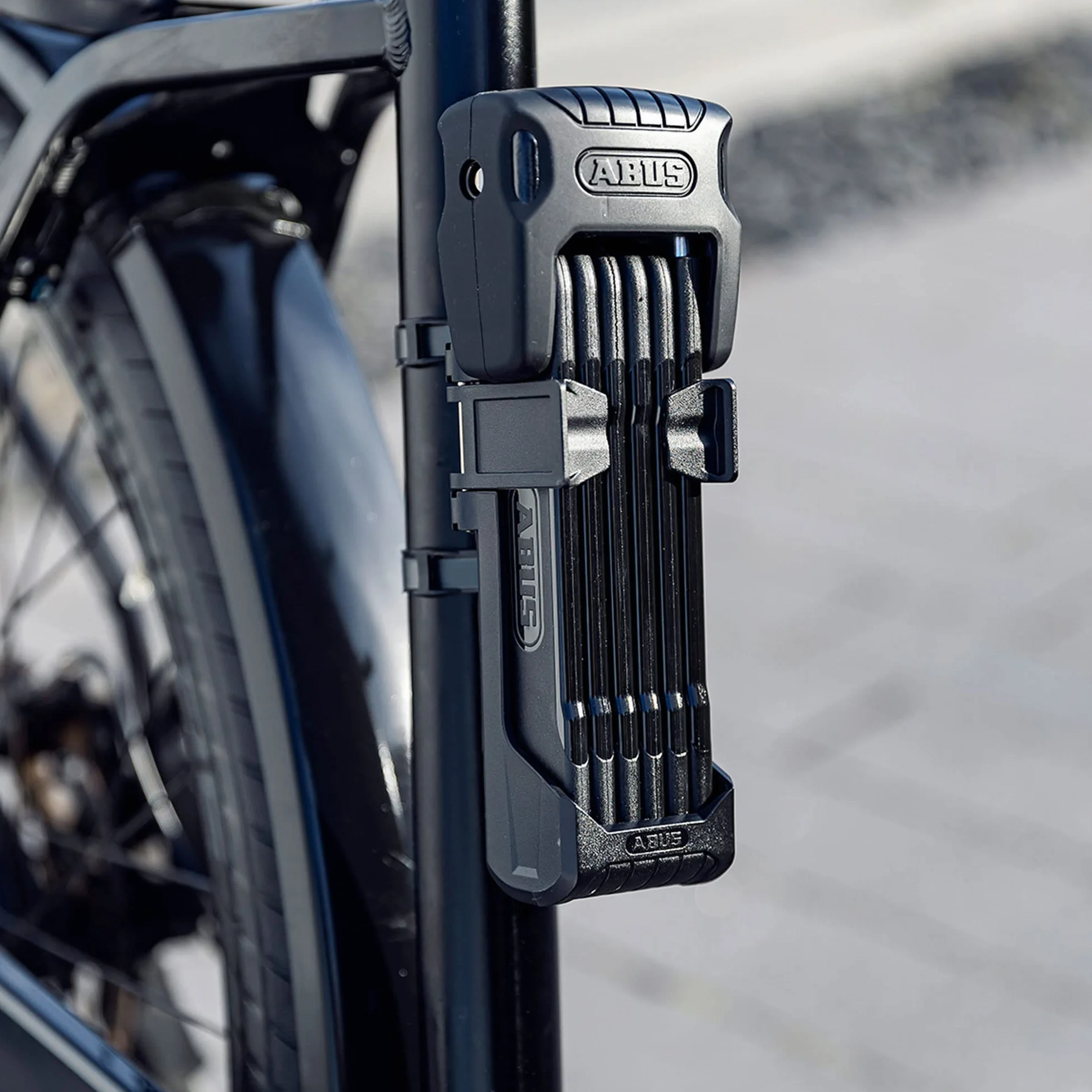 ABUS Candado plegable Bordo Granit 6500K con soporte para candado SH - Candado de bicicleta con cilindro XPlus de alta protección contra manipulaciones - Nivel de seguridad 15 - Longitud 90 cm