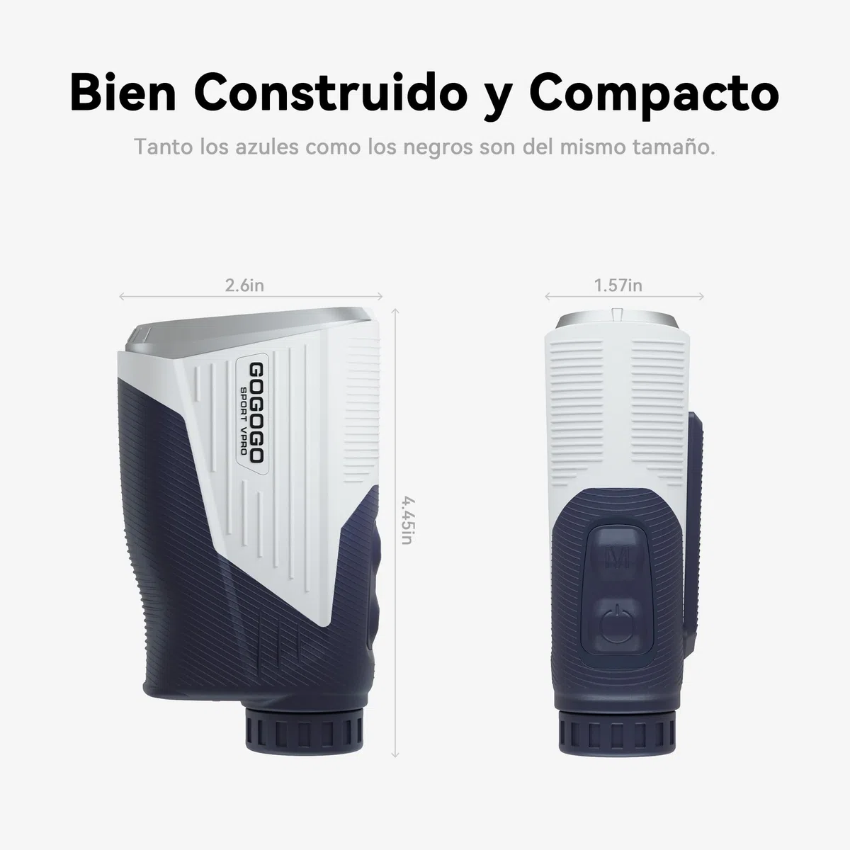 Gogogo Sport Vpro Telémetro Laser Golf Caza 1372/2285 M/Yardas/Feet, Recargable Medidor Laser Magnético Precisión ±0.5yd, Modos para Pendiente Off/ON, Vibración de Bloqueo de Bandera, Escaneo