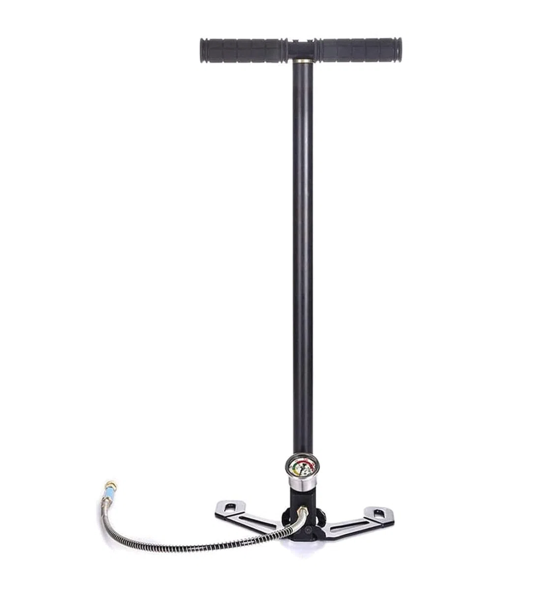 Cargador de estribo de 3 etapas PCP bomba de mano medidor de filtro de gas pistola de aire rifle Airrifle 4500psi pistola de aire sello plegable