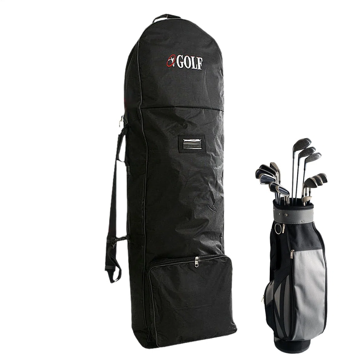 De Viaje De Golf | Cubierta De Protección De Viaje Para El Club De Golf Con Tirantes Ajustables, De Vuelo Con Ruedas Para Aviones De Tren Del Metro