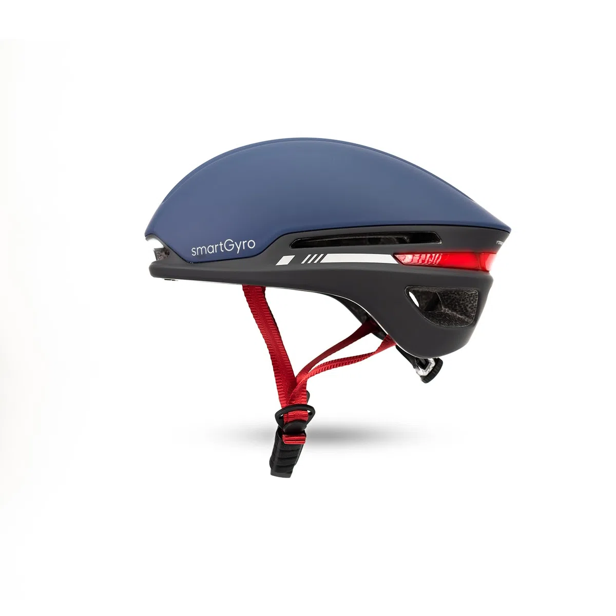 smartGyro Casco Inteligente - Smart Helmet 2 Blue con luz de Frenado Automática, Tamaño M/L, EPS + PC, Visera Delantera, Batería, Leds Delanteros y Traseros, Color Azul