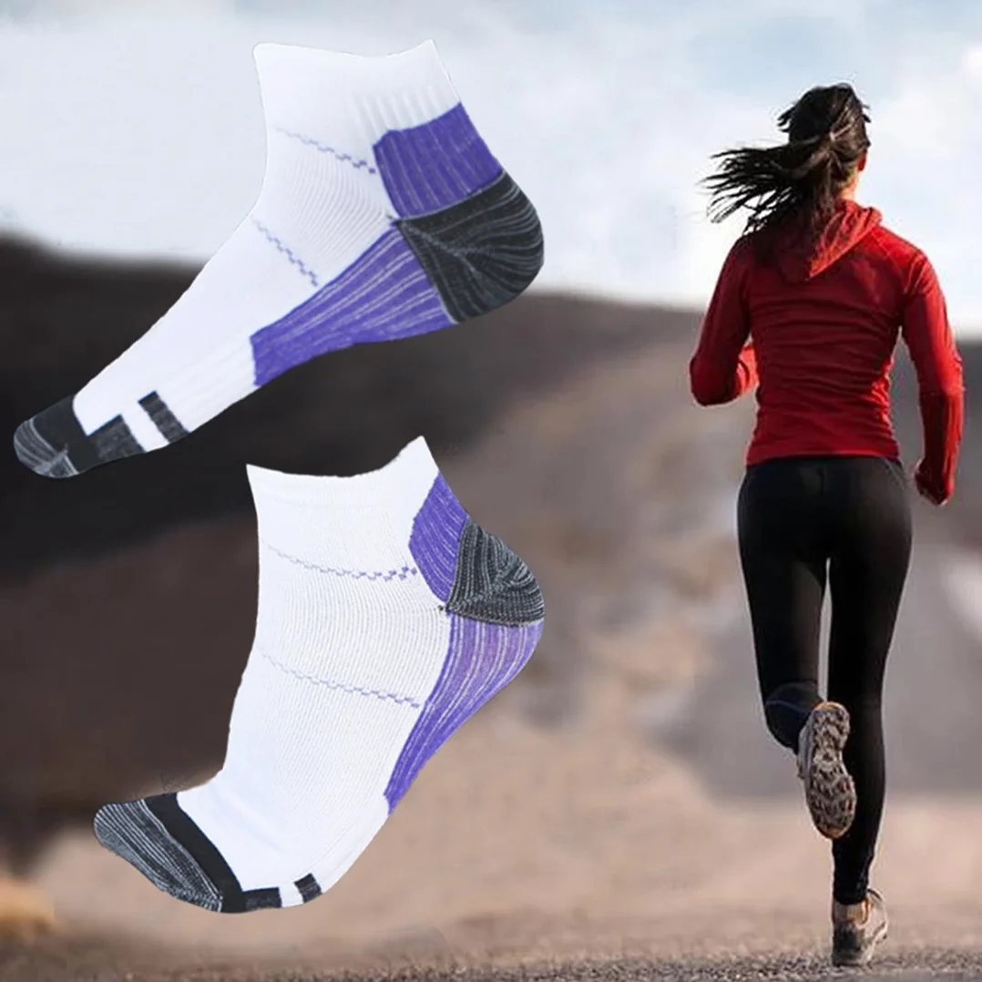 6 pares de calcetines de compresión, fascitis plantar deportiva, soporte de arco para correr, gimnasio, compresión de pies, para hombres y mujeres.