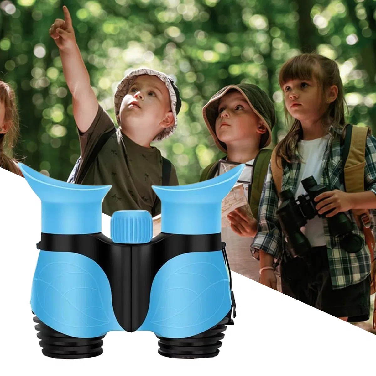 Prismáticos Compactos para Niños | HD Portátiles para Exteriores,8X Aumentos, Observación De Aves para Senderismo, Turismo Y Espectáculos Al Aire Libre