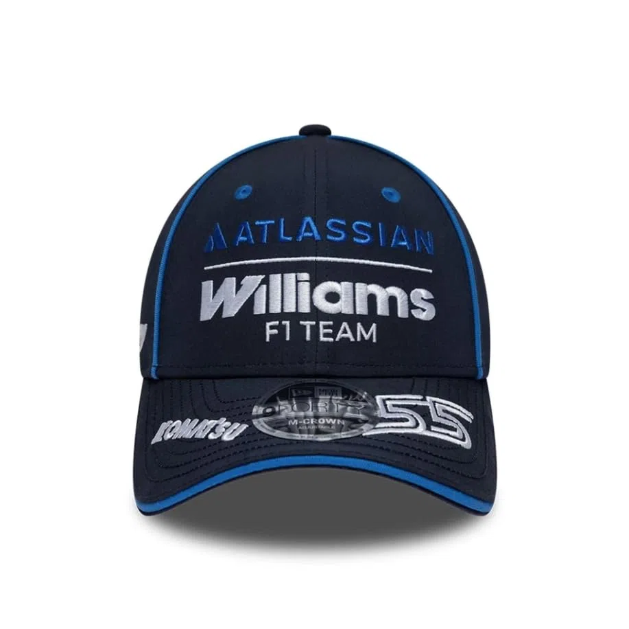 New Era Williams Racing F1 Team - Gorra de béisbol oficial 2026, gorra de béisbol del equipo Carlos Sainz, ajustable, azul marino