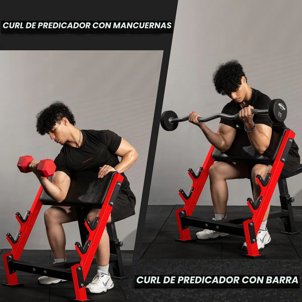 Banco y máquina de entrenamiento para bíceps, tríceps y tríceps ajustables, para gimnasio en casa