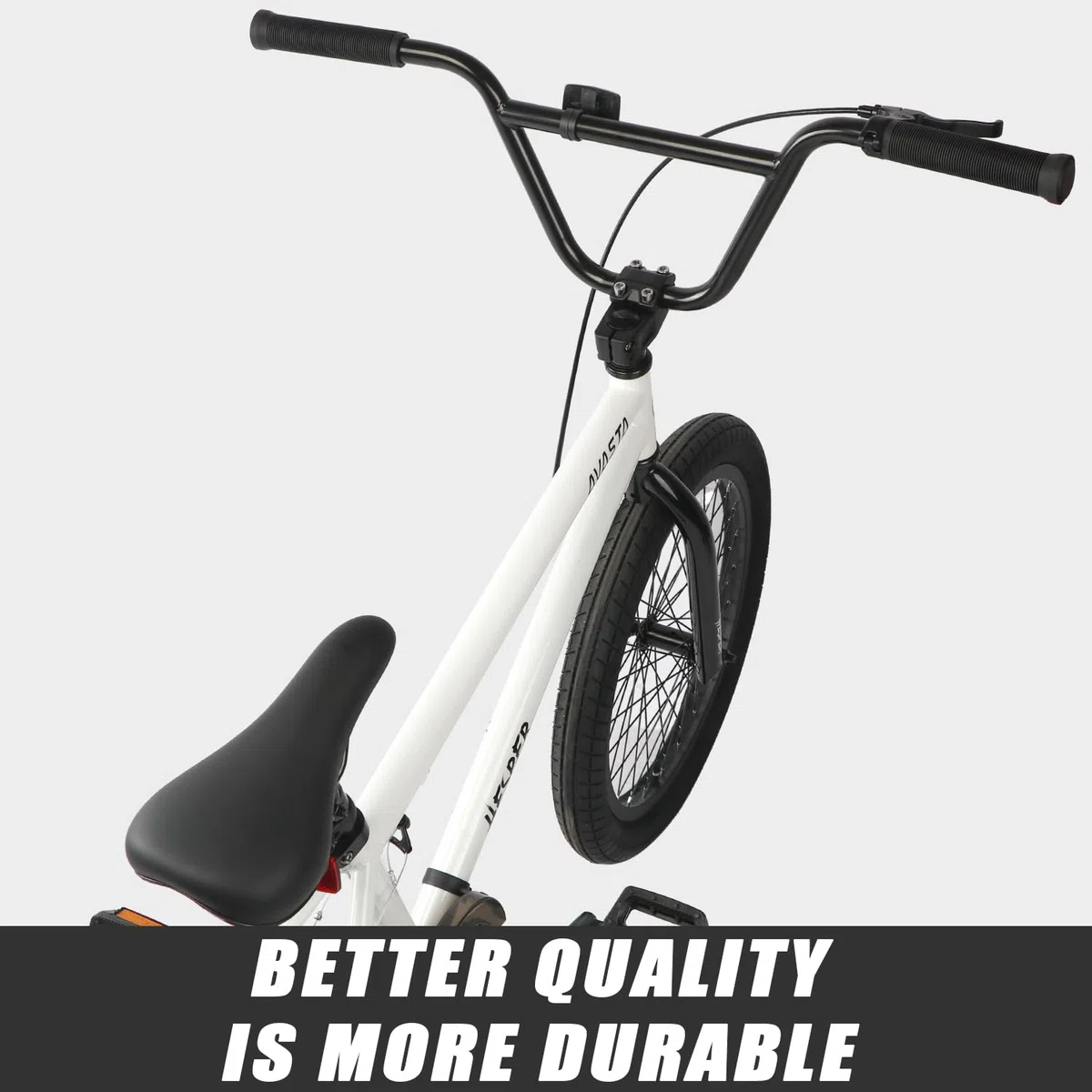 AVASTA Hesper Bicicleta infantil de 20 pulgadas Freestyle BMX para 6, 7, 8, 9, 10, 11, 12, 13, 14 años, niños y principiantes, blanco