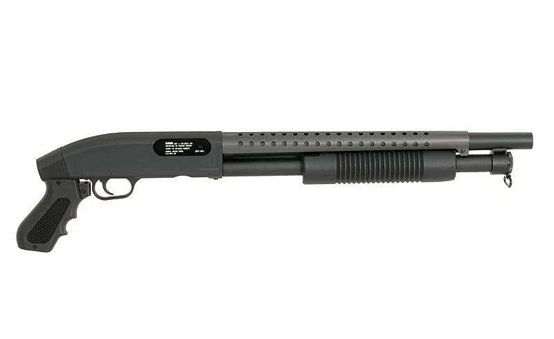 Escopeta de Airsoft M58B de Doble Eagle, Acción Manual, Potencia 1 Julio, Plástico y Aluminio, 675 mm, 1 Cargador de 14 Bolas