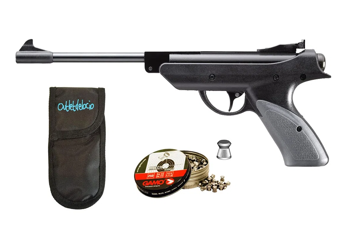Pack Pistola Perdigón Artemis SP500. Cal 5,5mm + Funda + balines. 36580/23054