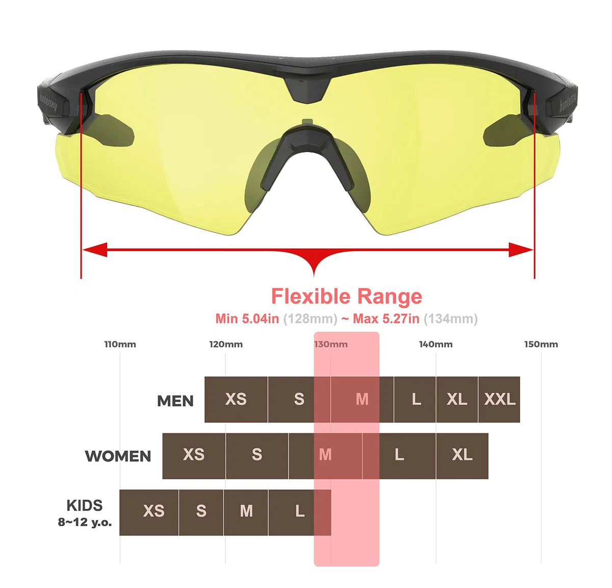 HTS HUNTERSKY Gafas de seguridad de tiro para hombre, airsoft, caza, equitación, antivaho, grado militar, balístico, táctico, gama Pro