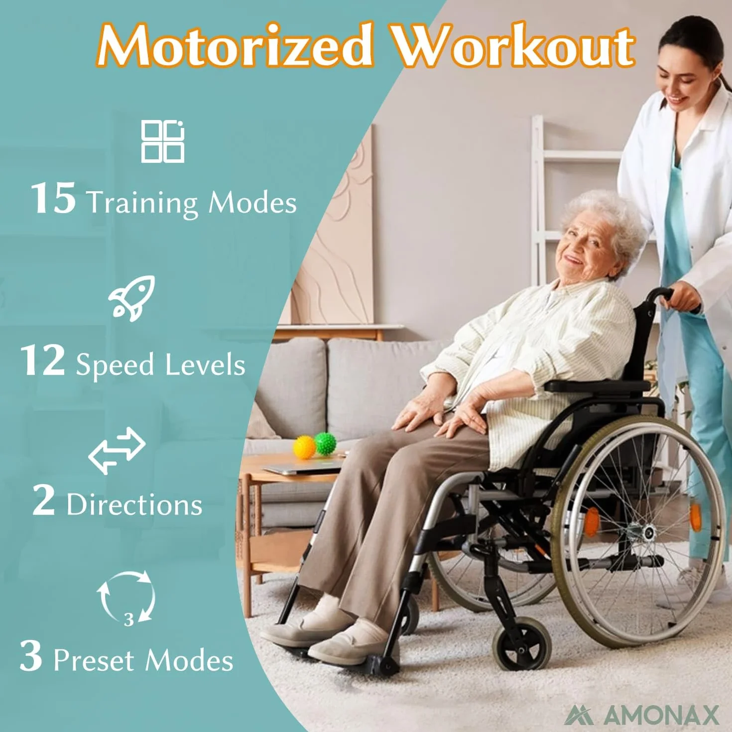 Amonax Pedaleador Eléctrico Motorizado, Elíptica para Pedalear Sentado, Mini Pedaleador para Ancianos, Ejercitador de Piernas Cardiovascular Debajo del Escritorio para Casa