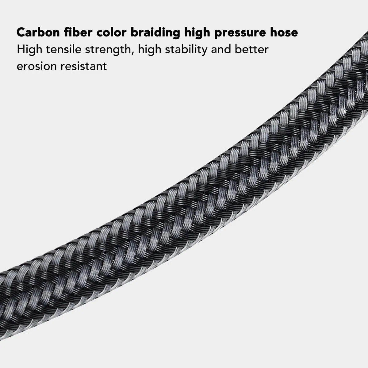 Dpofirs Manguera de Alta Presión para Buceo 80 cm Fibra de Carbono Tejida Flexible para Regulador BCD y Manómetro