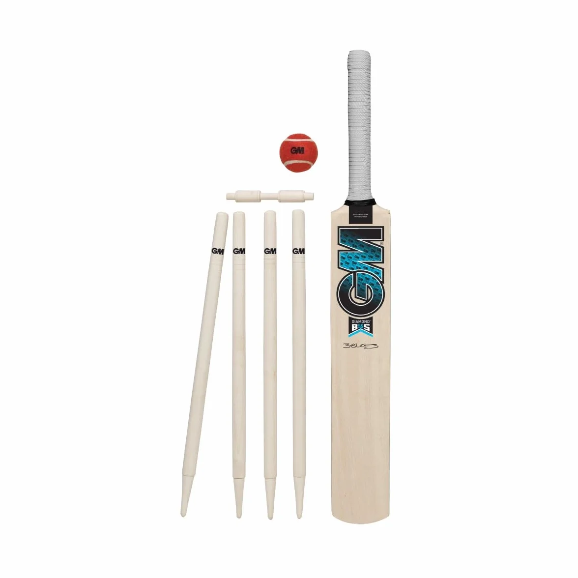 Gunn & Moore GM Young Gunn Cricket Set | Diamond | Cricket Bat, Soft Ball, Batting Gloves, Stumps & Bail and Carry Bag | Size 1, 3 or 5