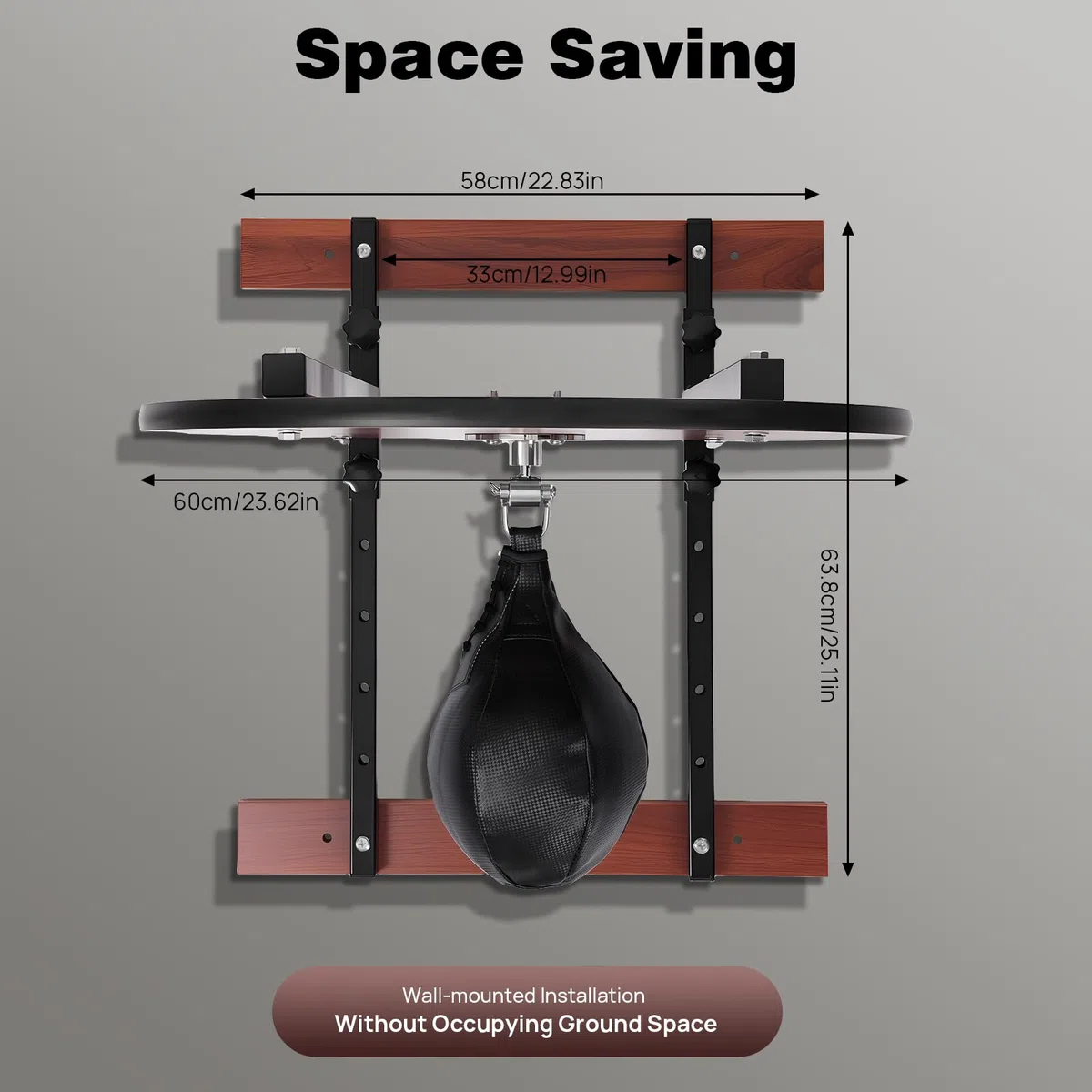 Speedball Platform - Pera colgante para entrenamiento de boxeo, montaje en pared, altura ajustable