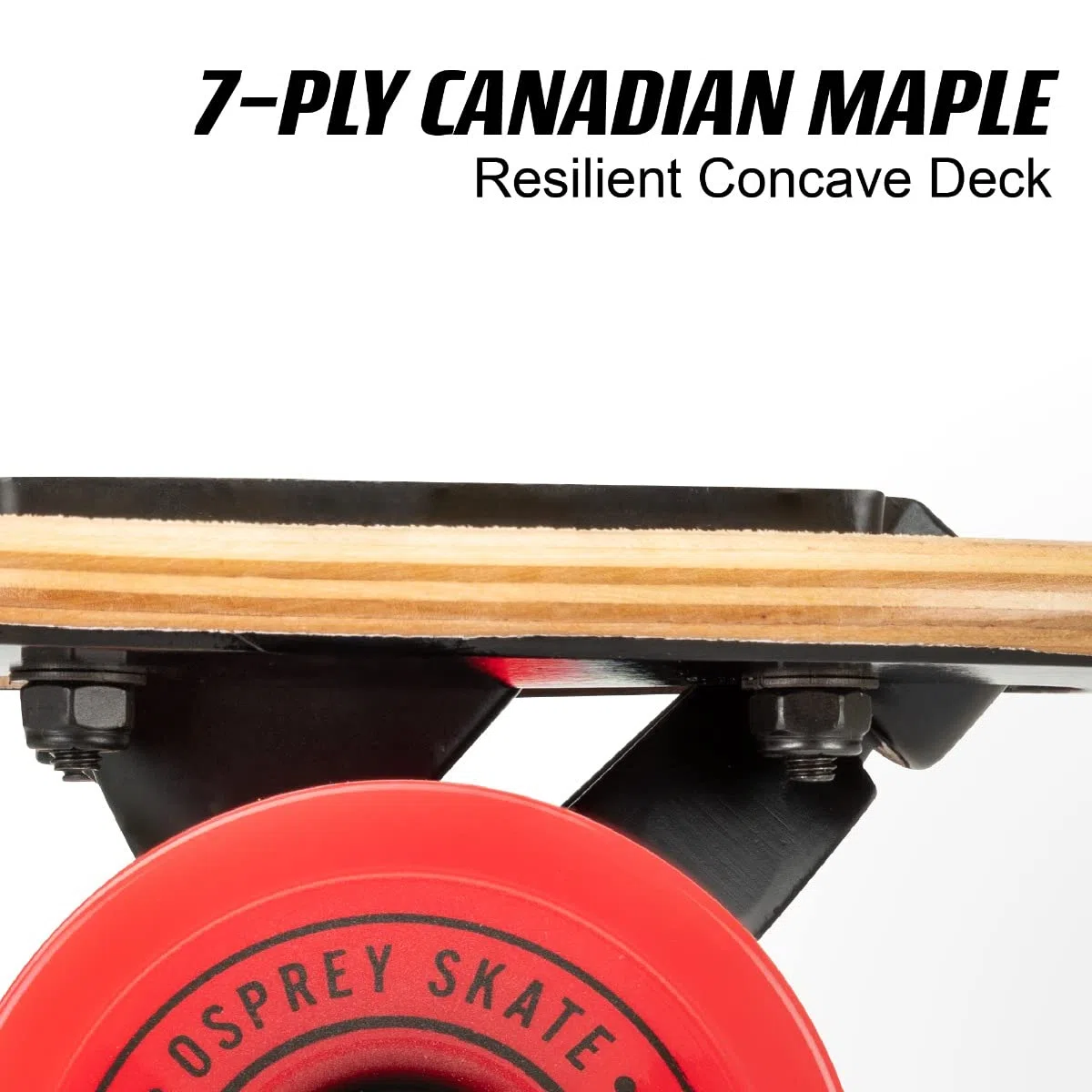 Osprey Tabla de Arce Canadiense de Doble Punta de 39 Pulgadas, monopatín Completo, para Adultos, niños y Principiantes