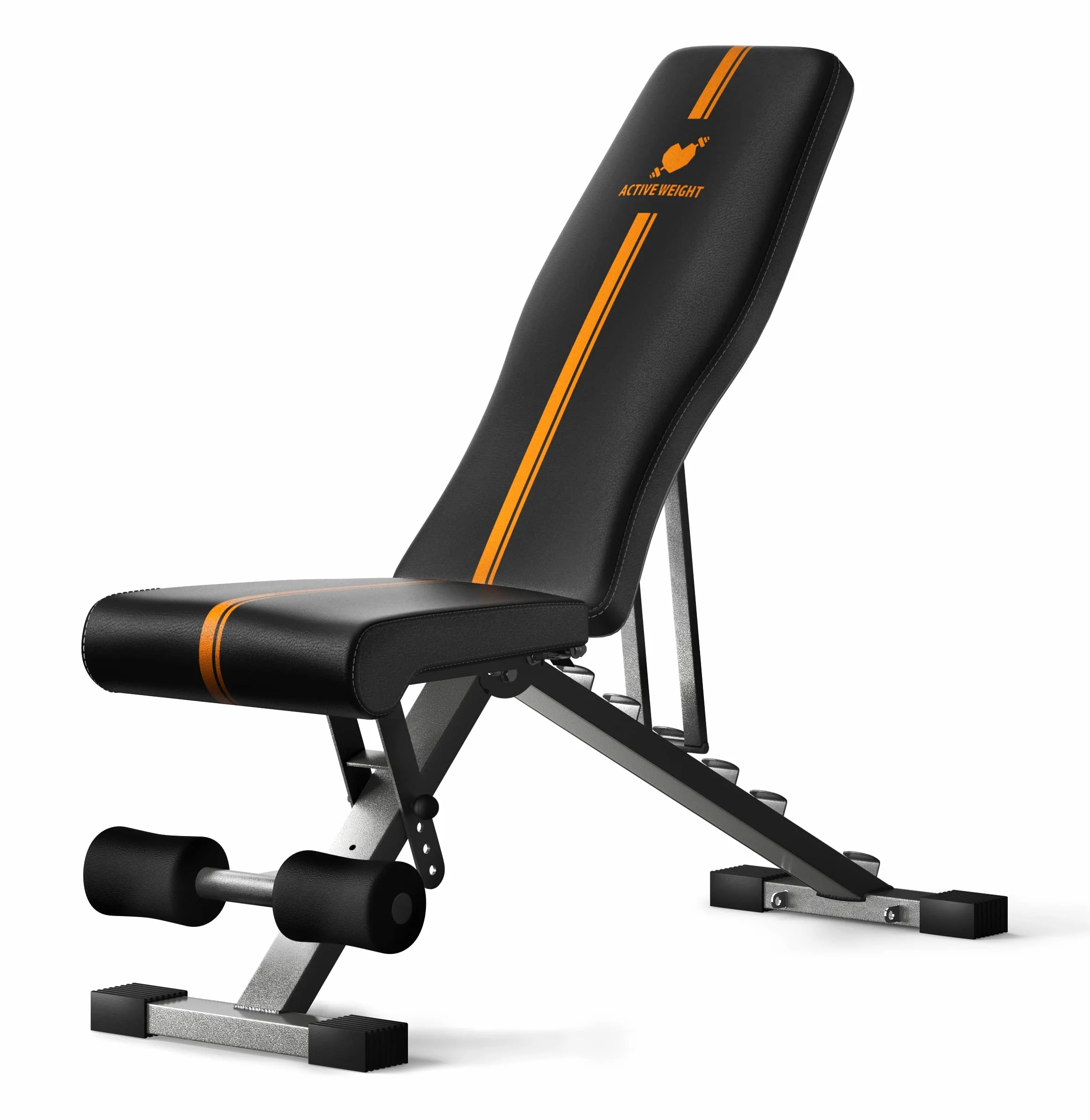 Banco de pesas ajustable plegable | 90 grados, pendiente, inclinado | Premontado | Juego de pesas | Bancos de gimnasio negros | Entrenamiento de cuerpo completo