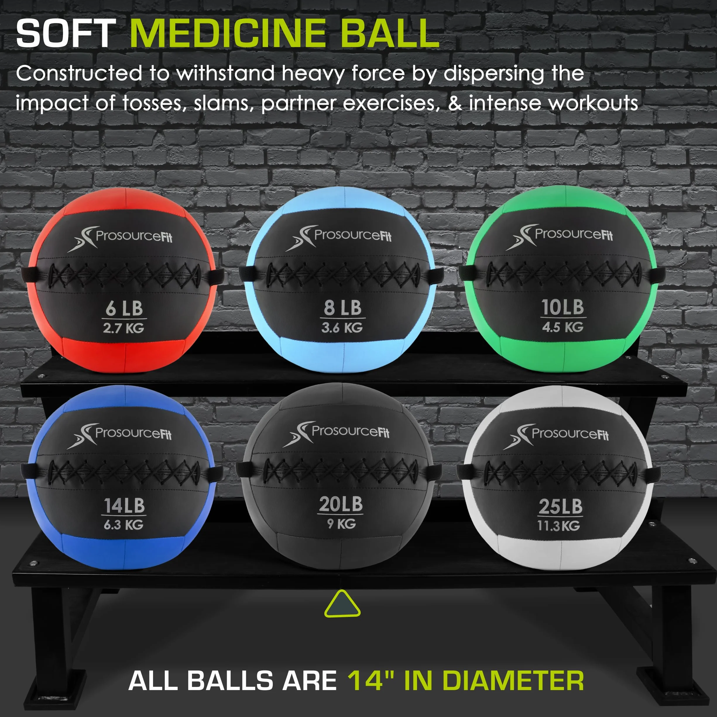 ProsourceFit Soft Medicine Balls, Wall Balls and Full Body Dynamic Exercises